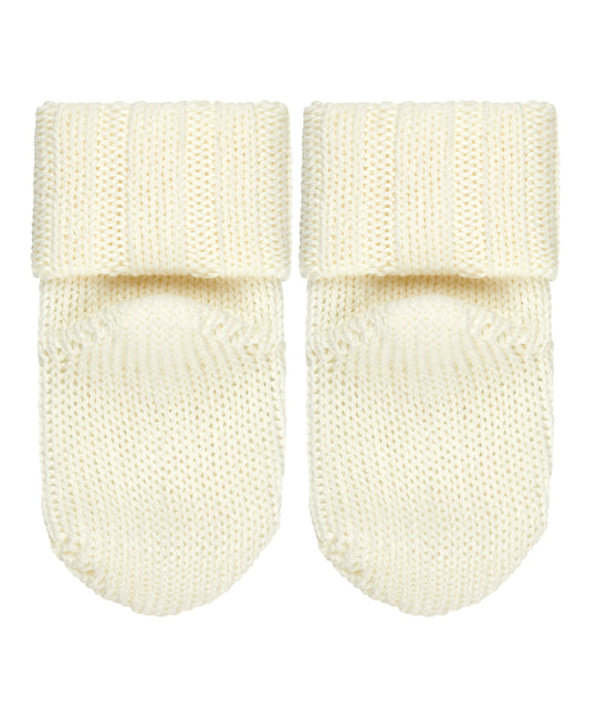 Baby Merino wool sock booties by falke  rear view #colour_off-white