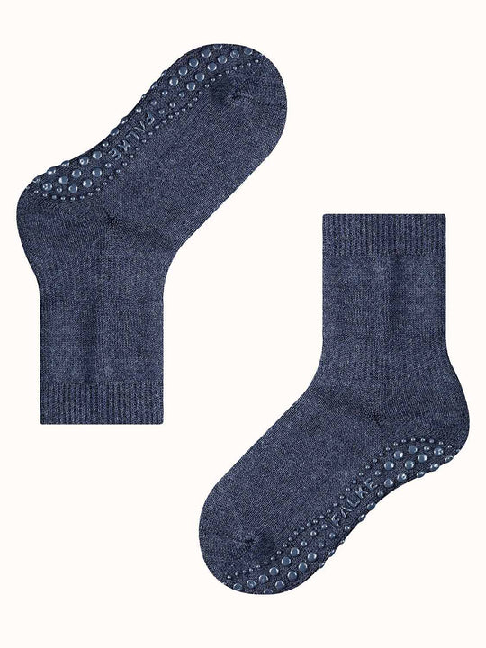 Merino toddler slipper socks side flat blue #colour_dark-blue