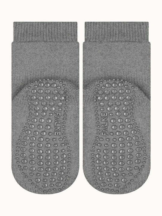Merino toddler slipper socks side grey bottom #colour_light-grey-melange