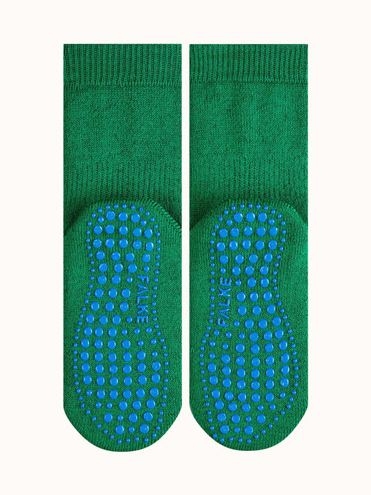 Falke Catspads Slipper socks green bottom #colour_grass-green