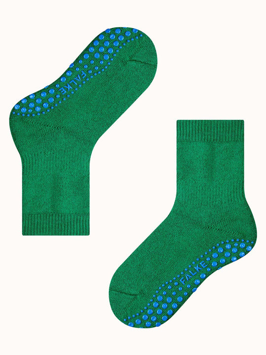 Falke Catspads Slipper socks green side #colour_grass-green