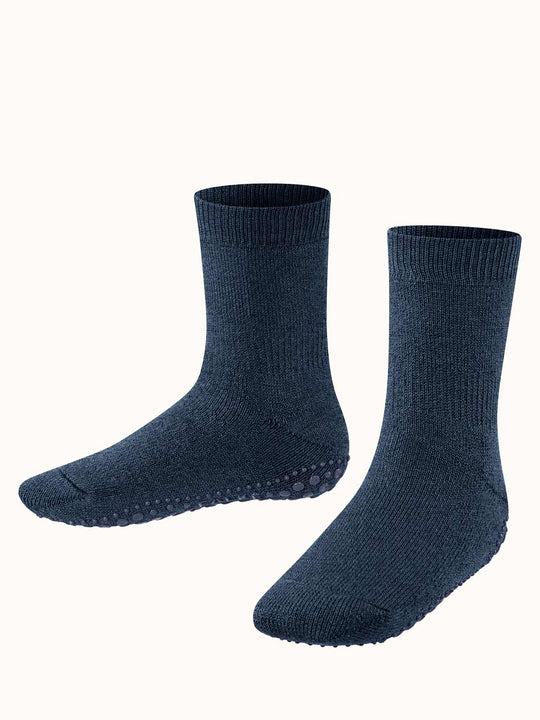 Falke Catspads Slipper socks blue side #colour_dark-denim