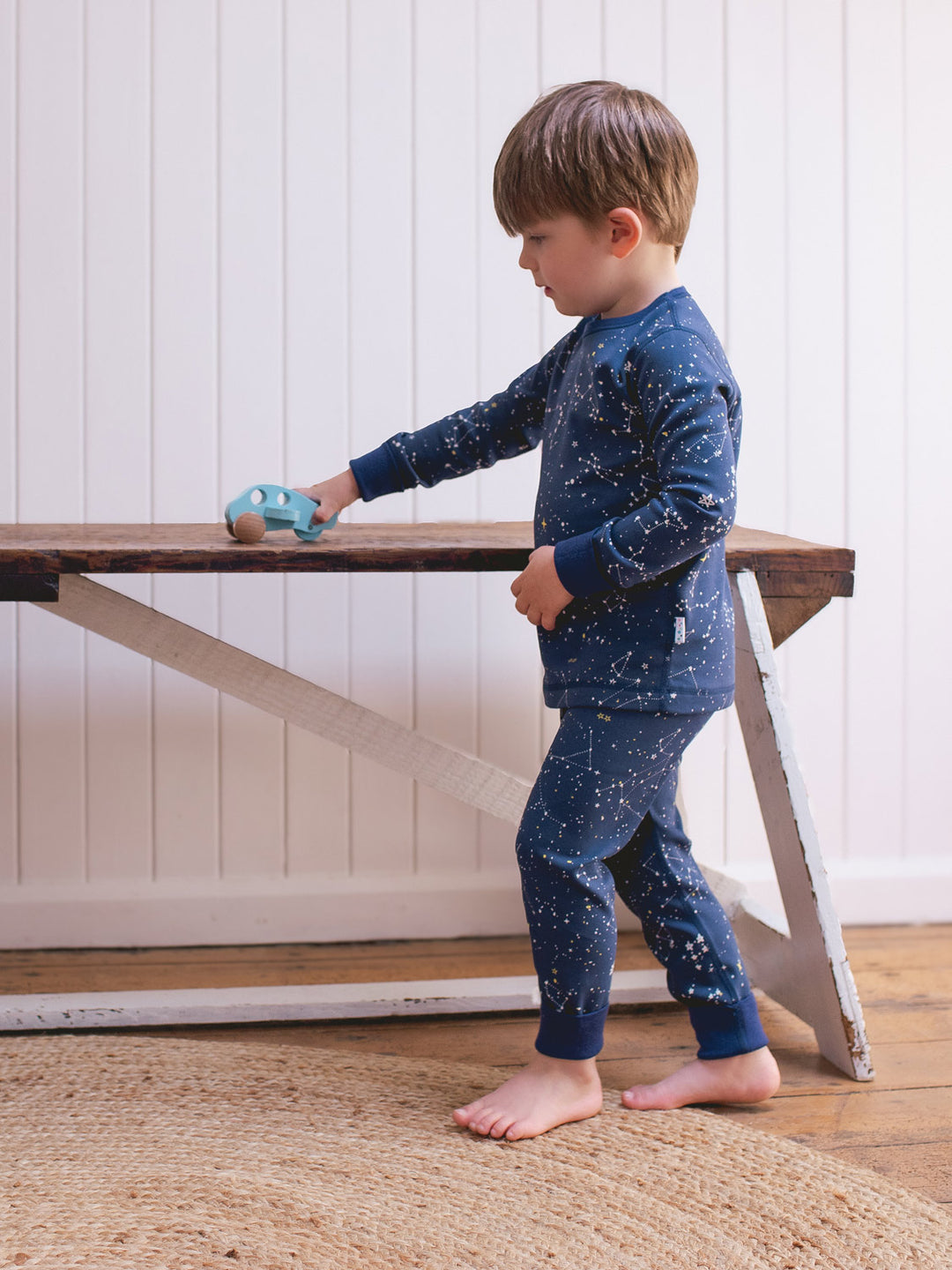 organic cotton kids pyjama PJ side #colour_superstar
