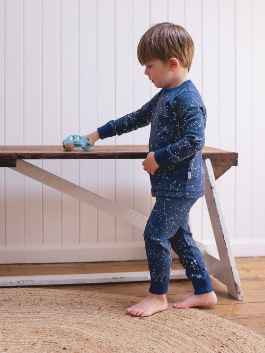 organic cotton kids pyjama PJ side #colour_superstar