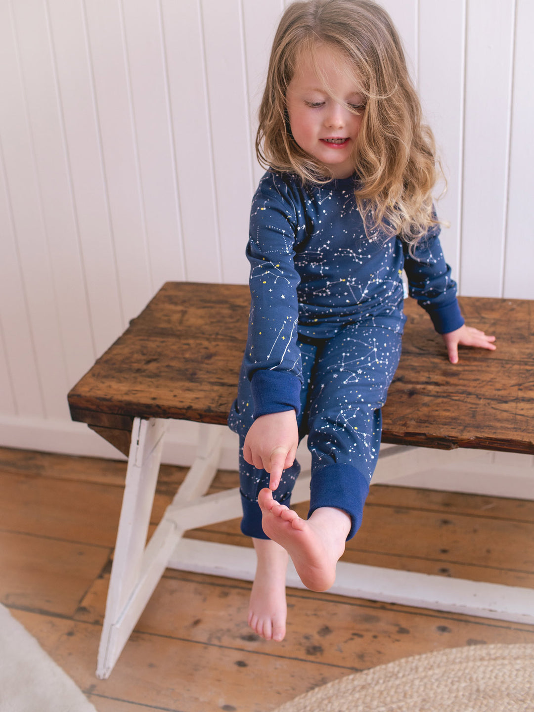organic cotton kids pyjama PJ toes #colour_superstar