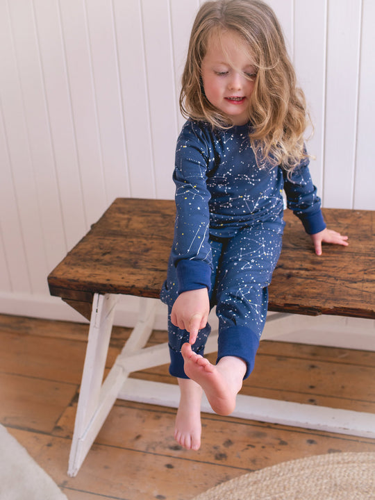 organic cotton kids pyjama PJ toes #colour_superstar