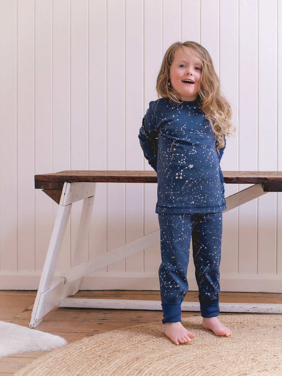 organic cotton kids pyjama PJ front #colour_superstar