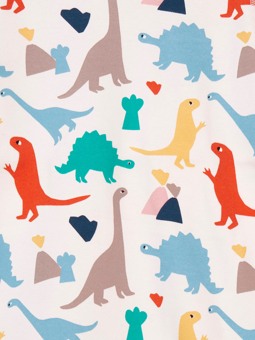 organic cotton kids shortie pyjama PJ swatch #colour_dinosaurs