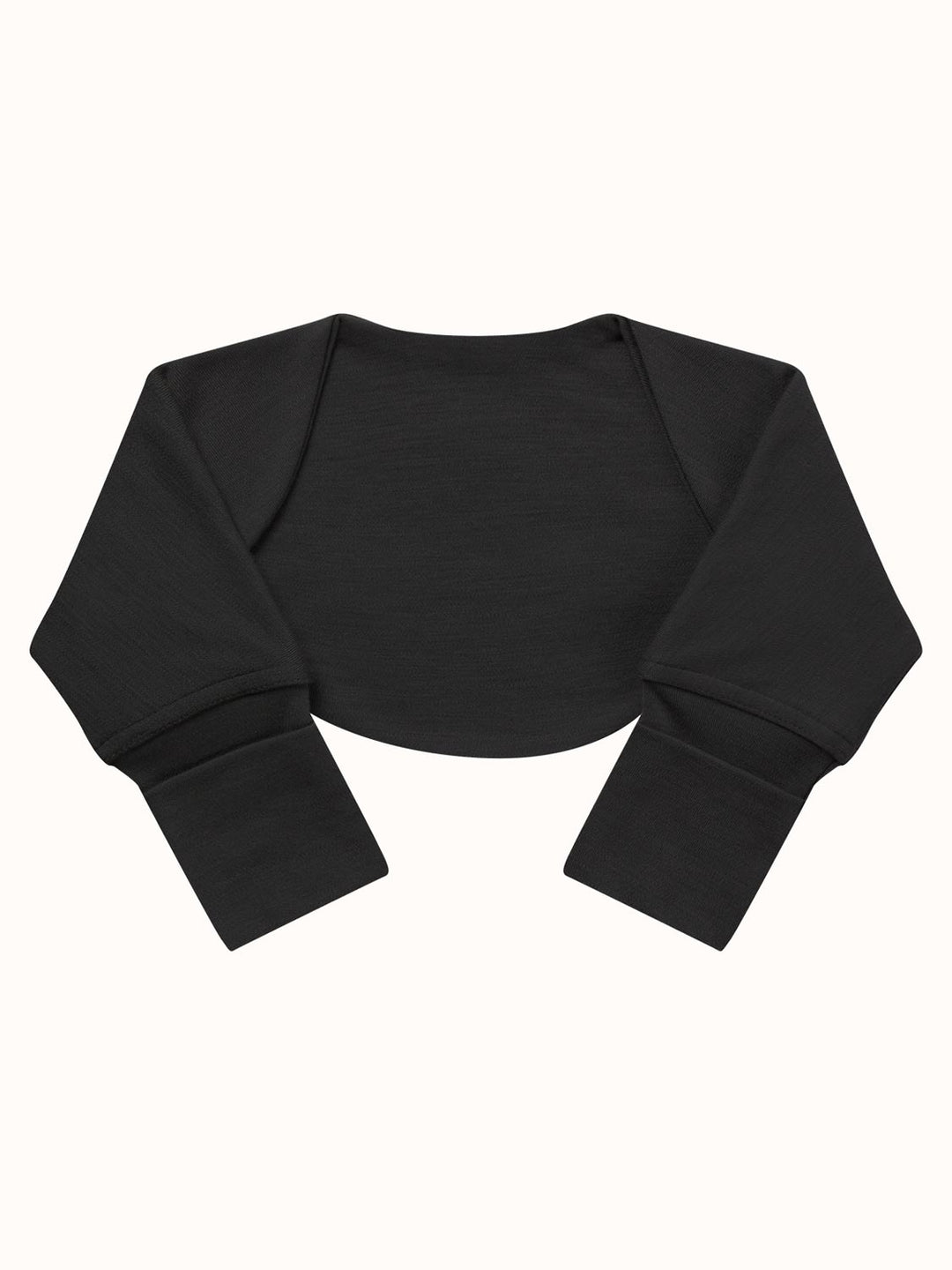 Merino baby sleeping bag arms black #colour_ink