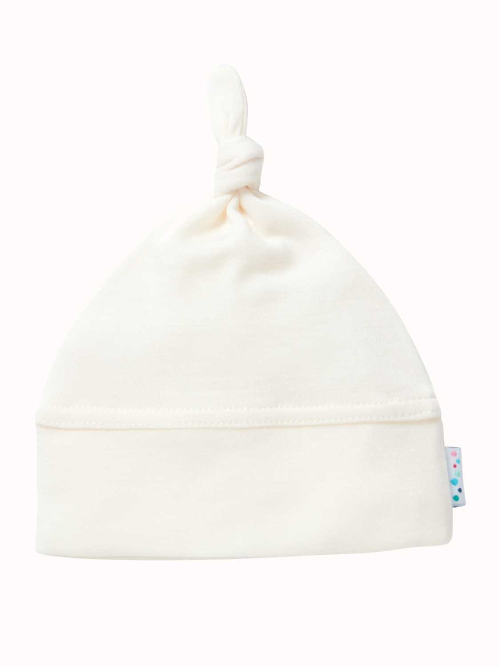 Merino baby hat white #colour_pure-ivory