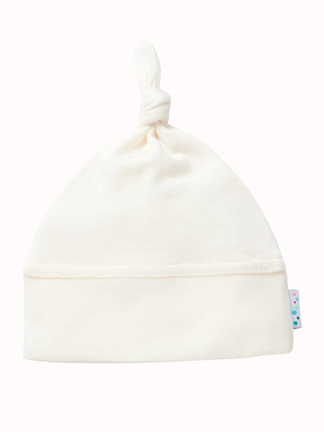 Merino baby hat white #colour_pure-ivory