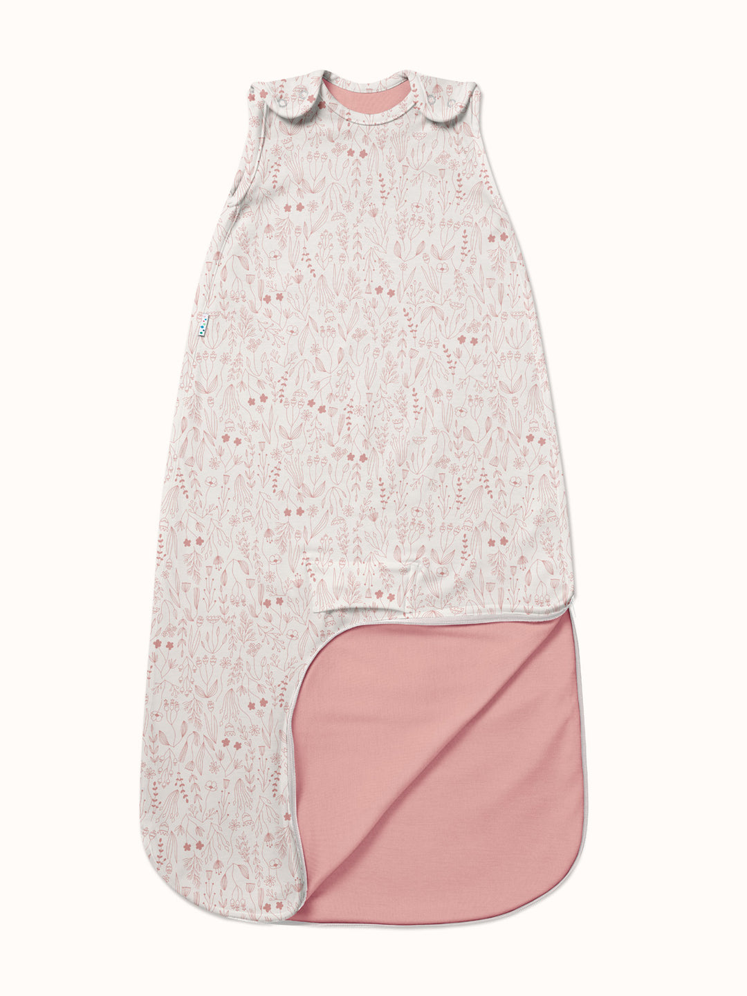 Merino baby sleeping bag floral pink #colour_millefleur