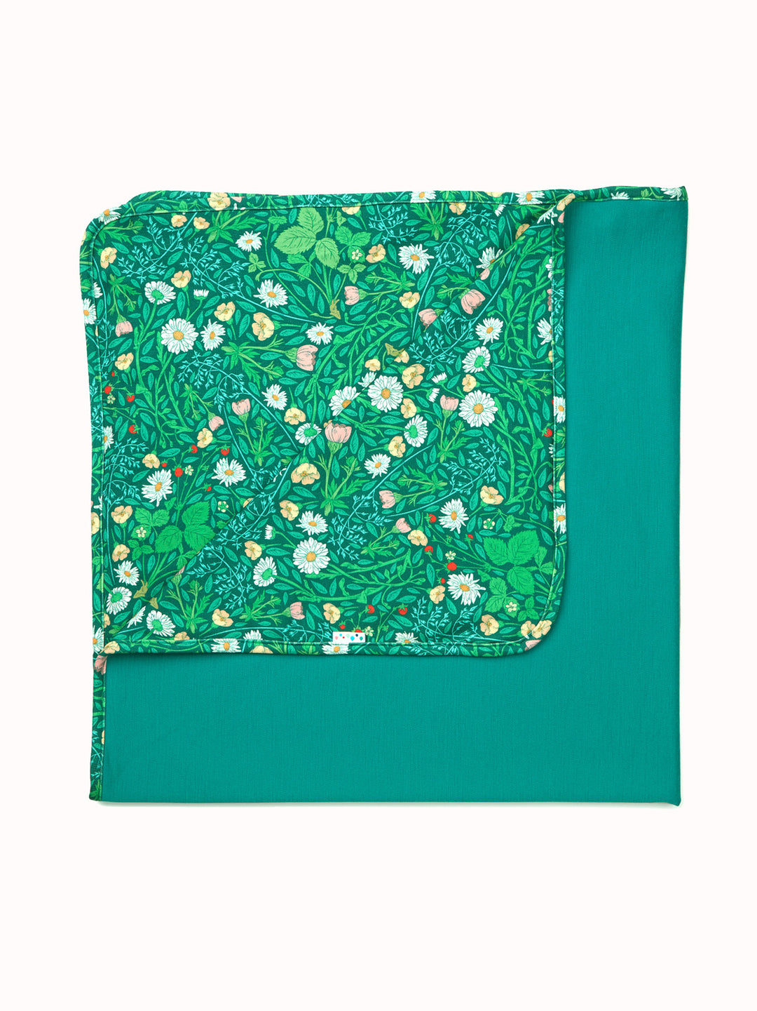 Merino baby wrap blanket floral green #colour_secret-garden