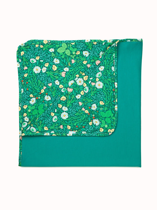 Merino baby wrap blanket floral green #colour_secret-garden