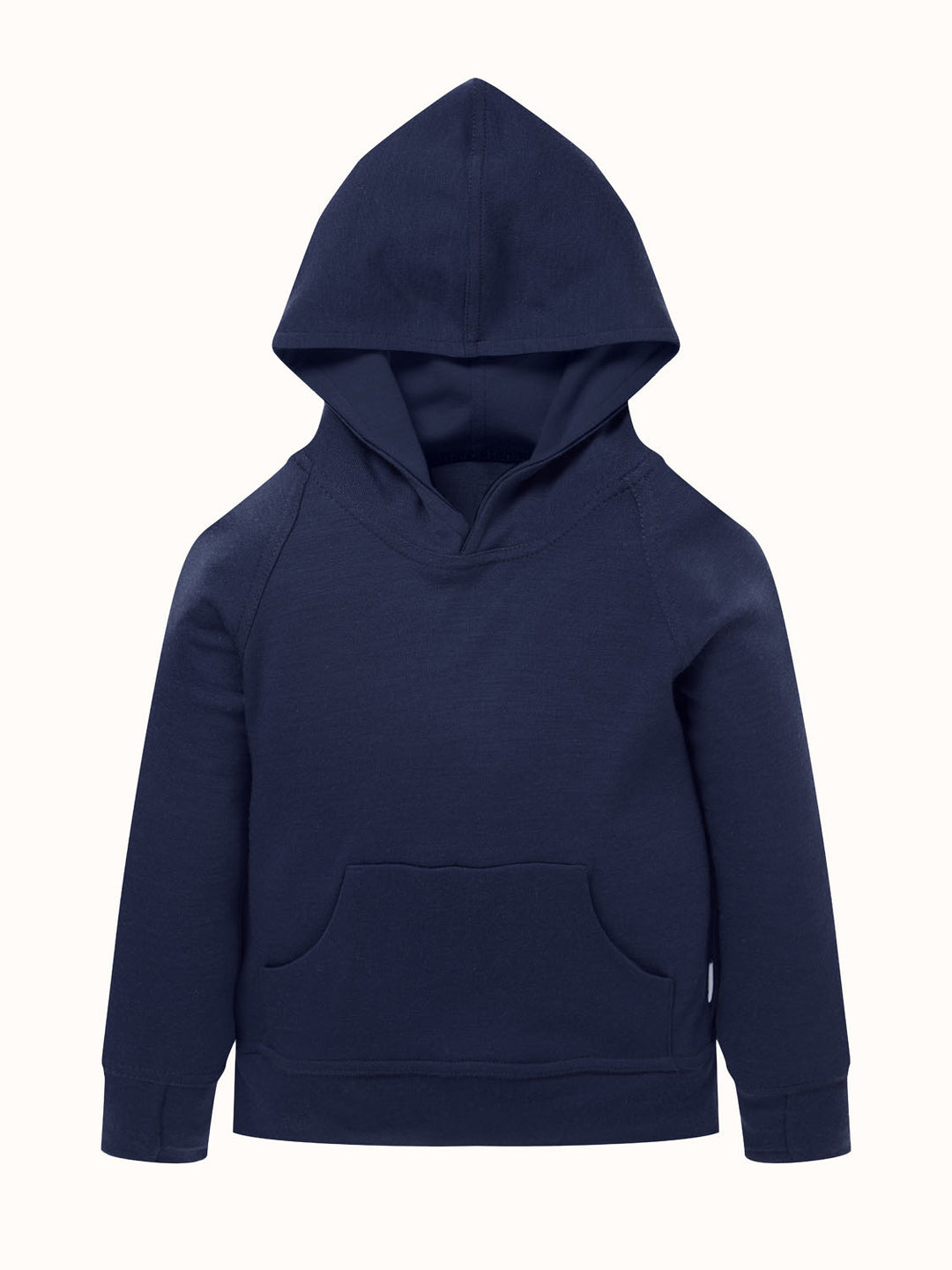 Merino kids hoodie navy #colour_french-navy
