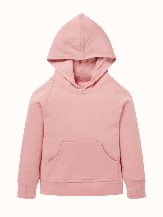 Merino kids hoodie pink  #colour_vintage-rose
