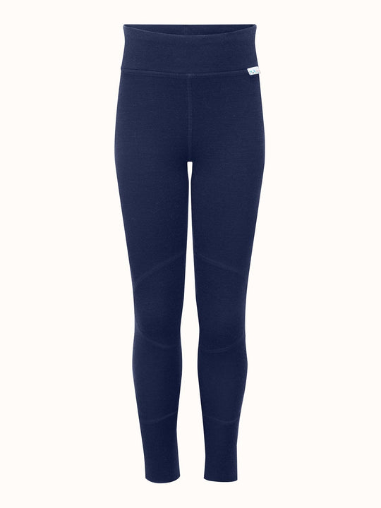 Kids merino base layer thermal legging navy still #colour_french-navy