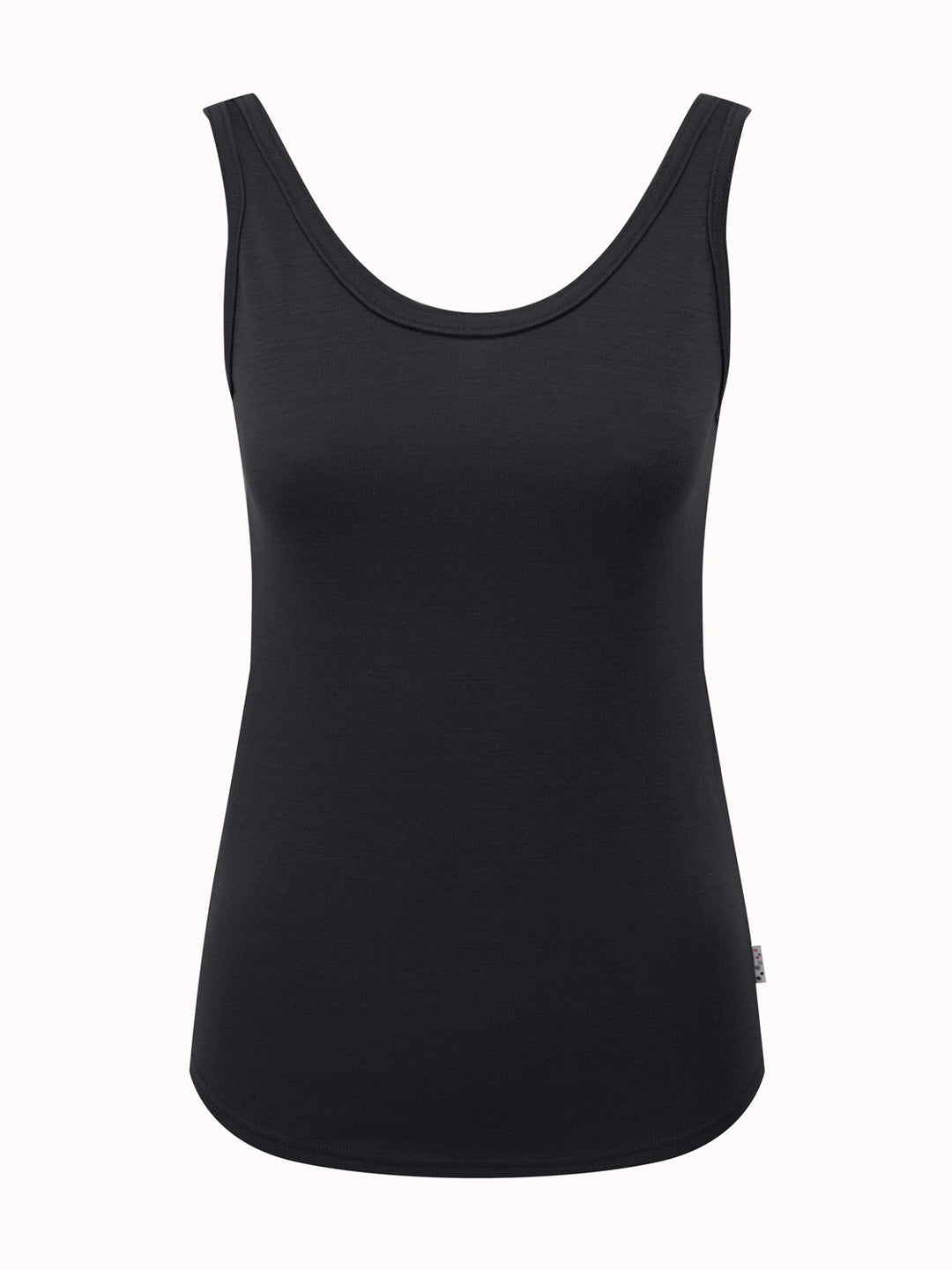 Merino womens baselayer thermal vest black #colour_ink