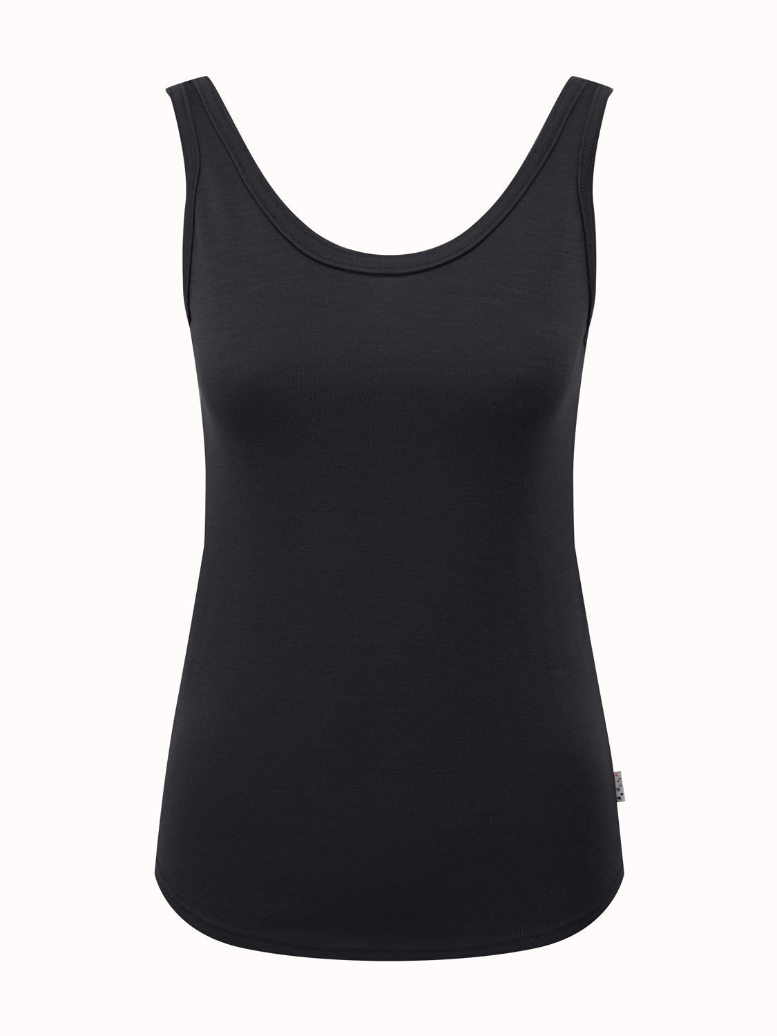Merino womens baselayer thermal vest black #colour_ink