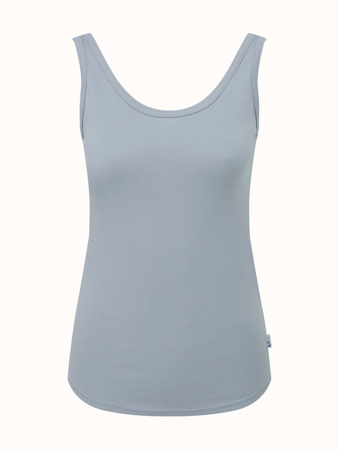 Merino womens baselayer thermal vest grey #colour_cloud-grey