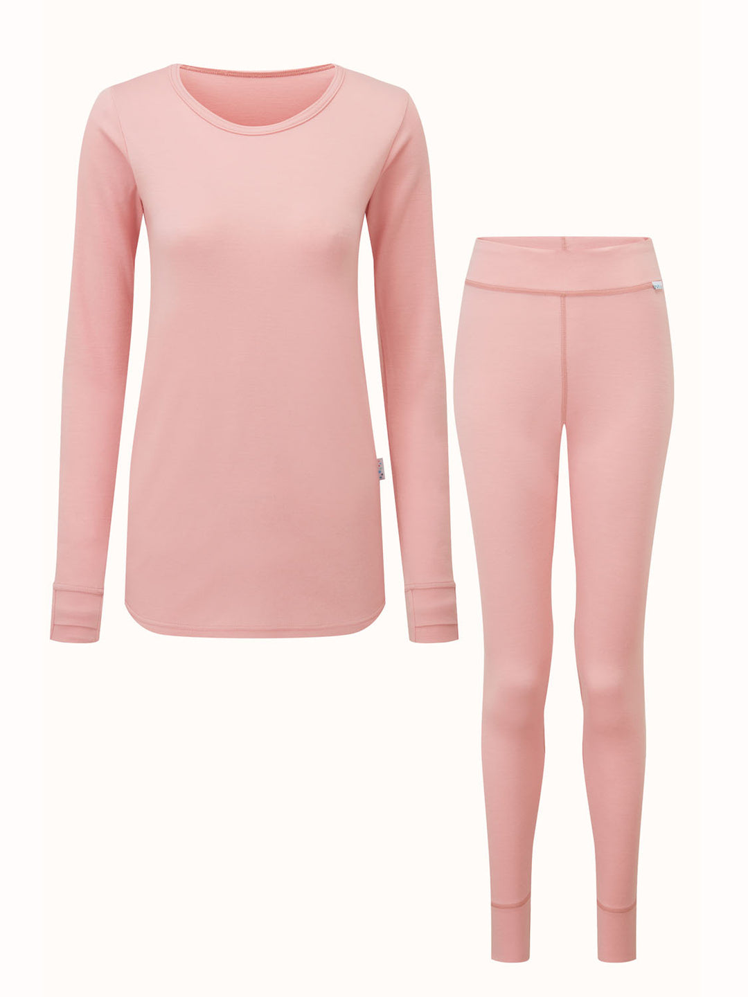 womens merino thermal base layer superlove merino pink #colour_vintage-rose
