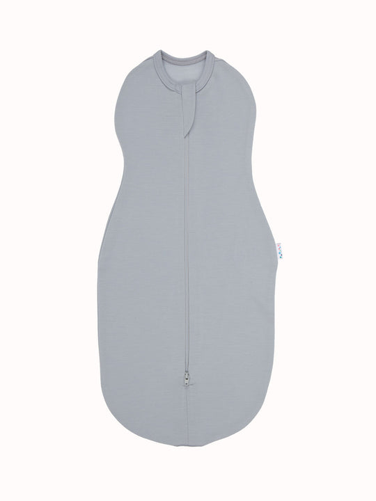 Merino zip swaddle grey front #colour_cloud-grey