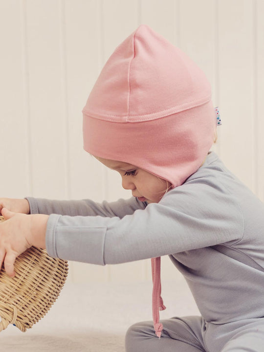 Merino Baby & Toddler Reversible Hat Accessory Superlove Merino pink side #colour_vintage-rose