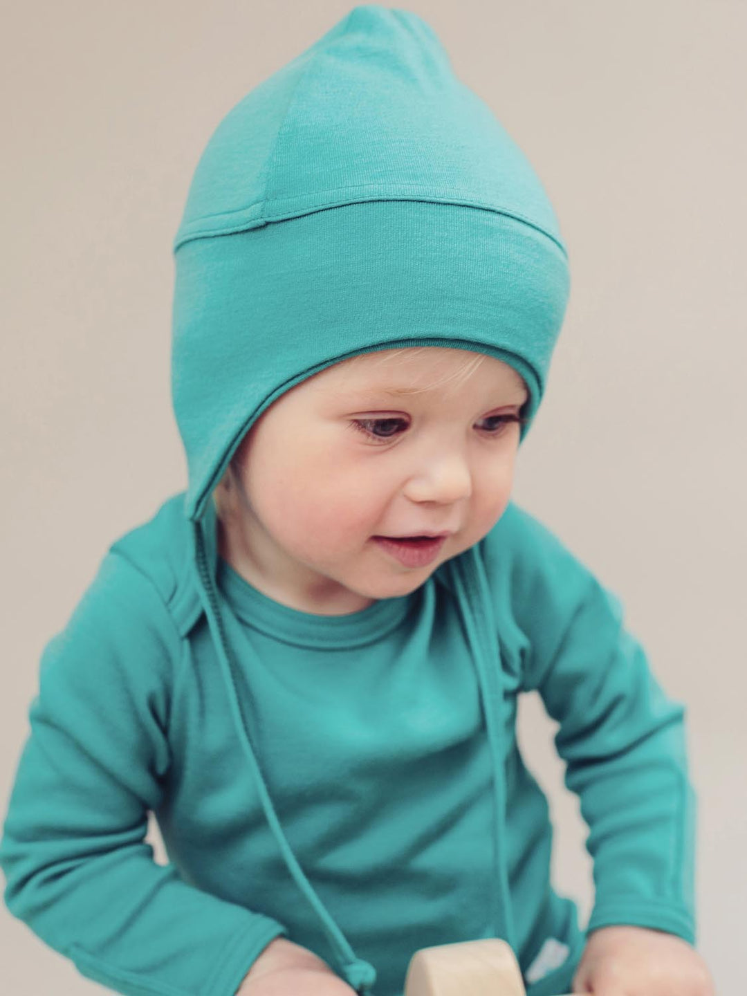 Merino Baby & Toddler Reversible Hat Accessory Superlove Merino #colour_wild-green