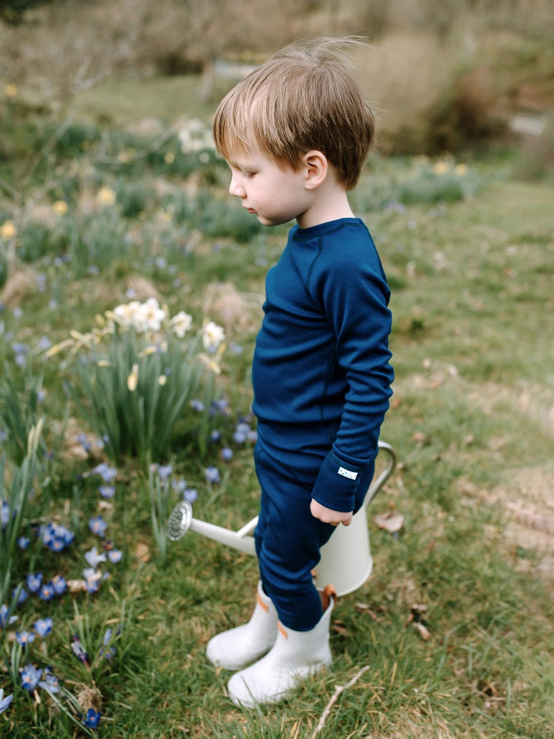 kids merino base layer thermals navy side #colour_french-navy