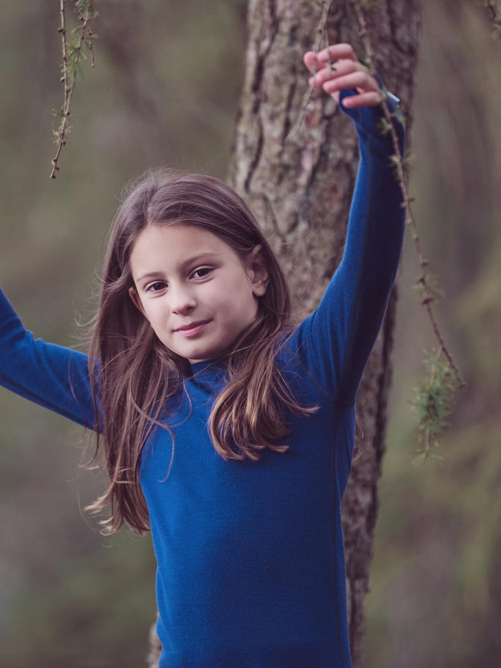 kids merino base layer navy top #colour_french-navy