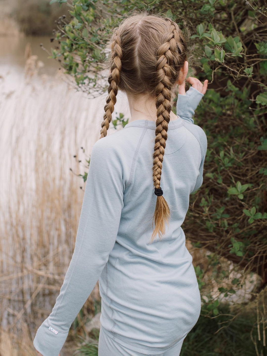 kids merino thermal base layer grey back #colour_cloud-grey