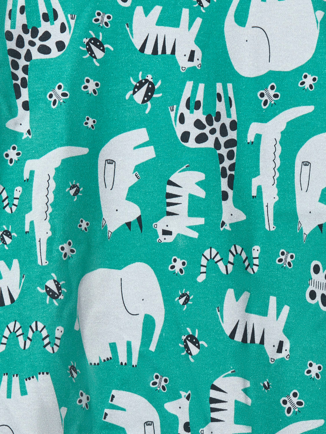 organic cotton kids shortie pyjama PJ swatch #colour_on-safari