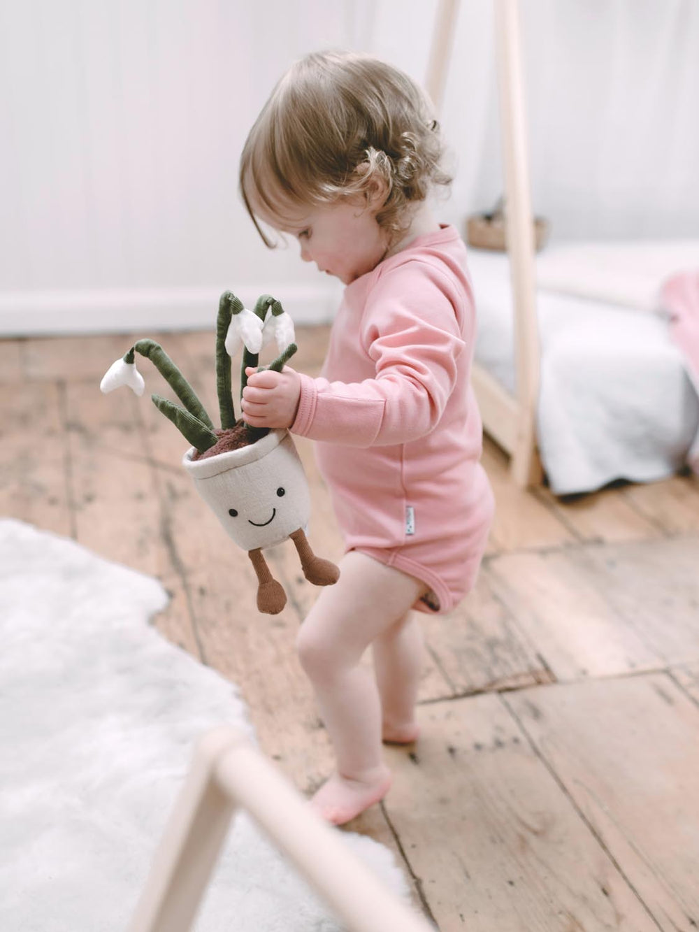 Baby Merino Bodysuit Superlove Merino Pink side #colour_vintage-rose