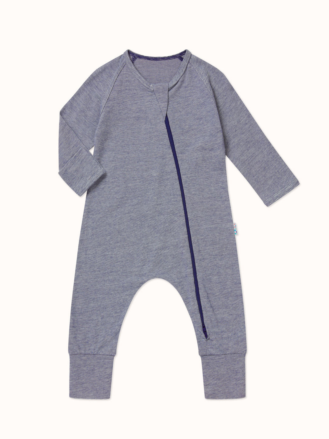 merino baby sleepsuit navy superlove #colour_french-navy-melange