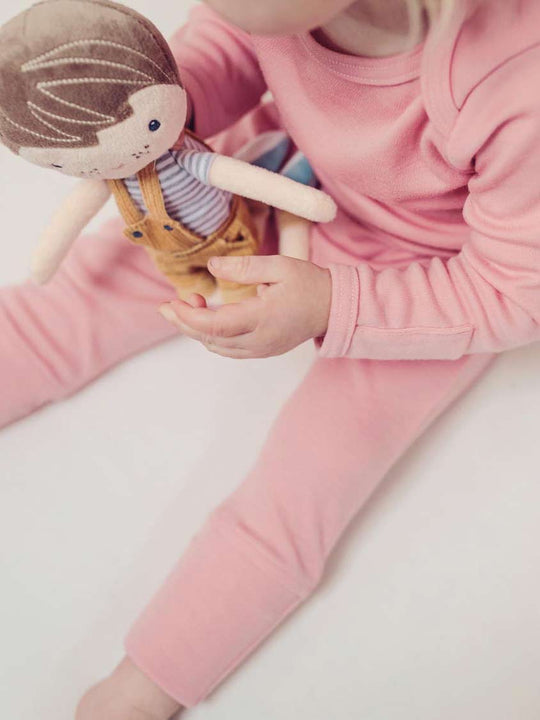 baby merino thermal base layer Superlove Merino pink detail #colour_vintage-rose