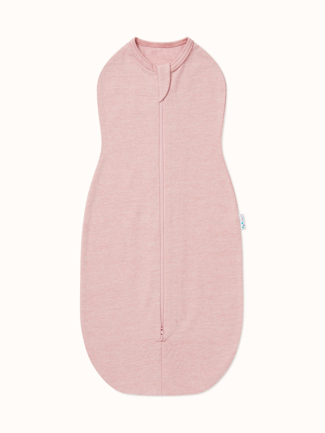 merino baby zip swaddle pink superlove #colour_vintage-rose-melange