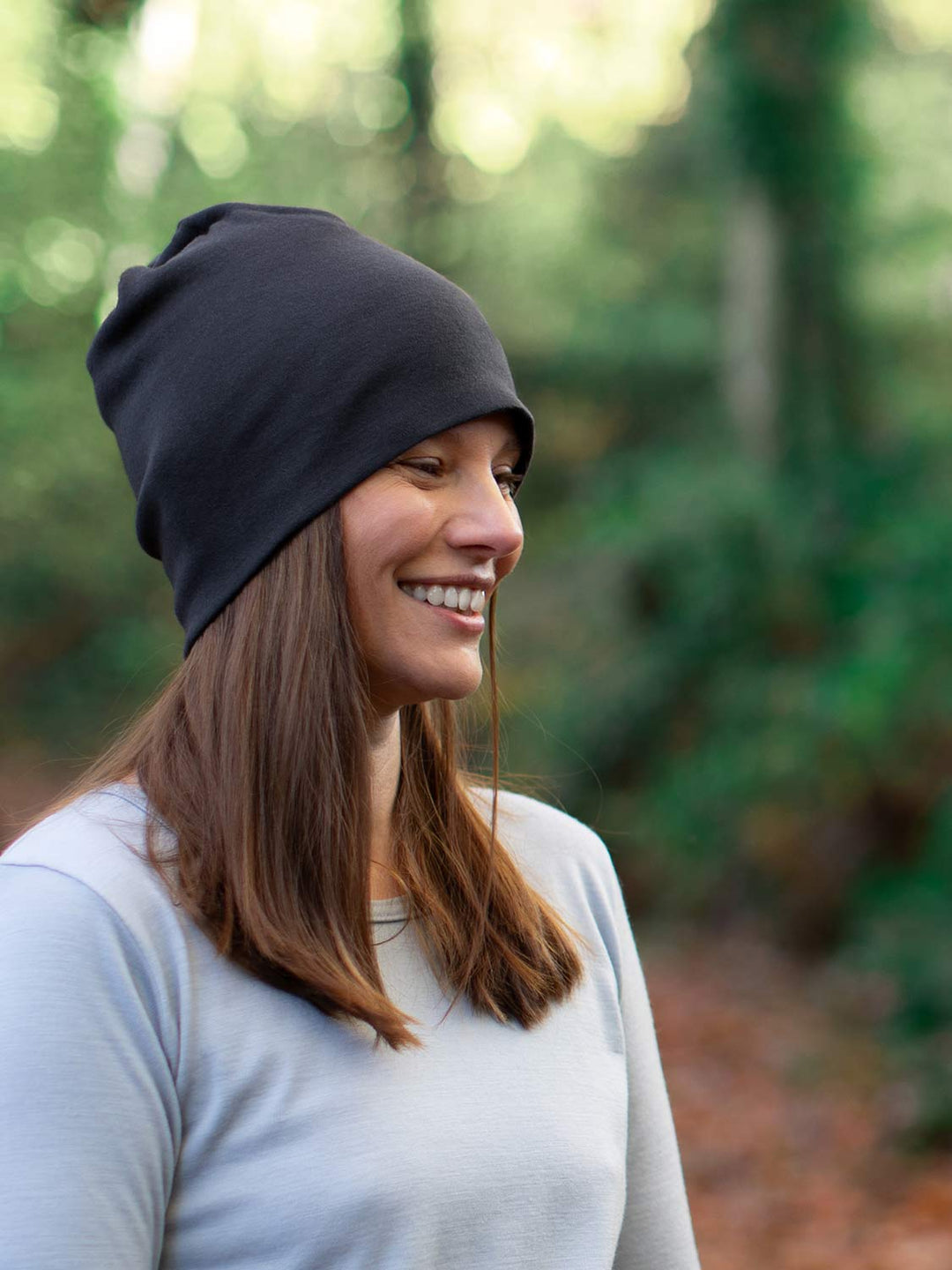 merino beanie black open #colour_ink