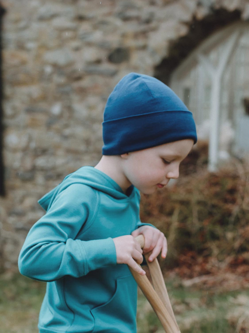 merino beanie navy side #colour_french-navy