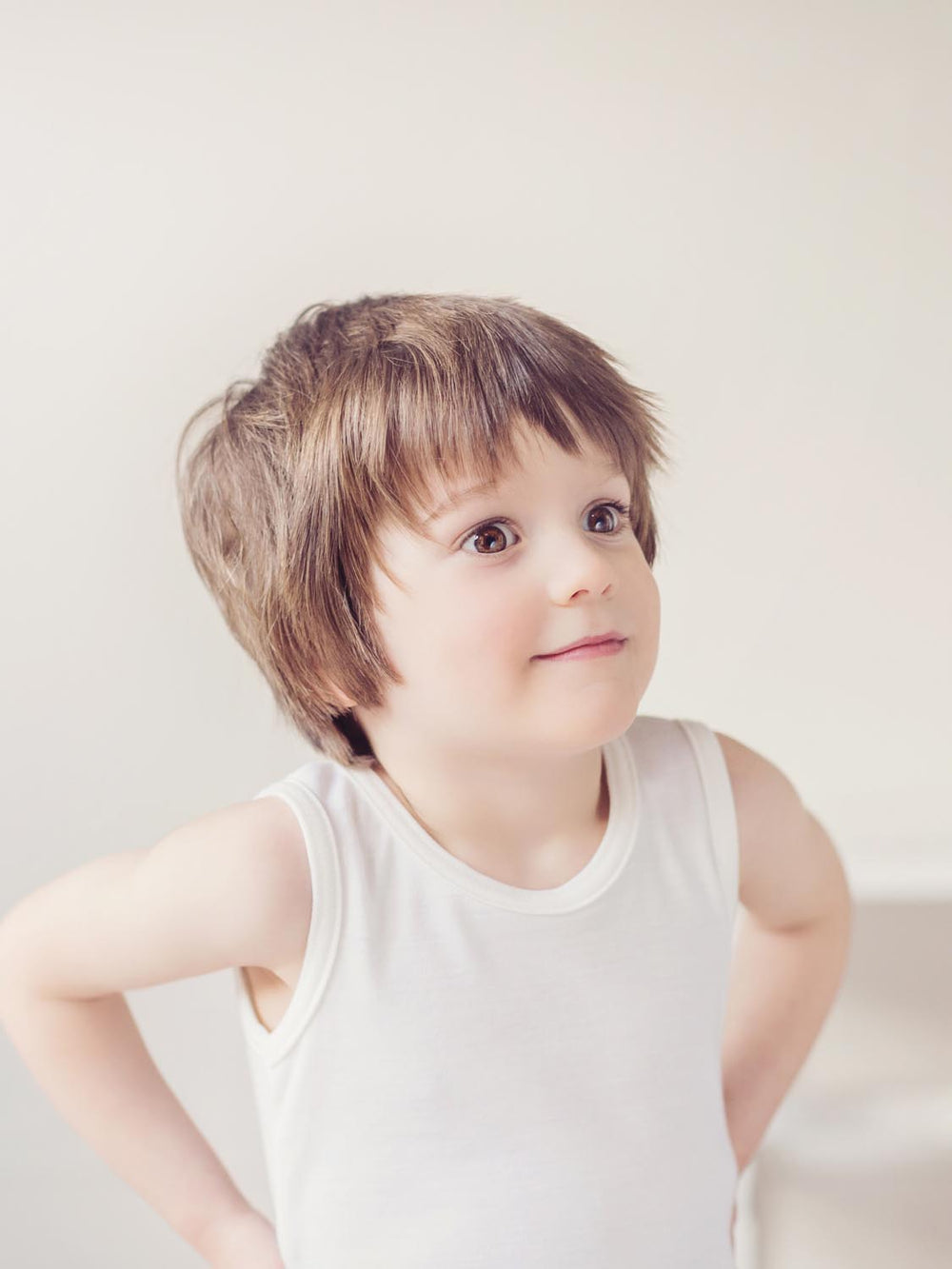 Kids Merino Vest Top Superlove Merino white front #colour_pure-ivory