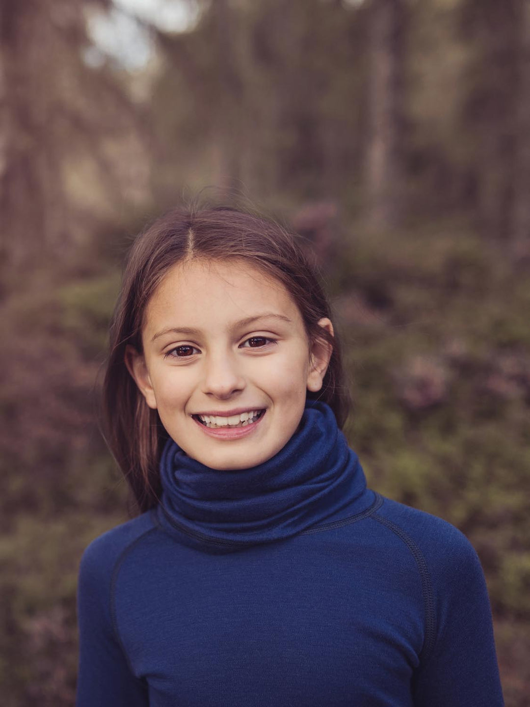 merino wool snood navy front #colour_french-navy