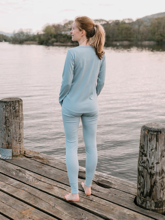 womens merino thermal base layer superlove merino  grey back #colour_cloud-grey