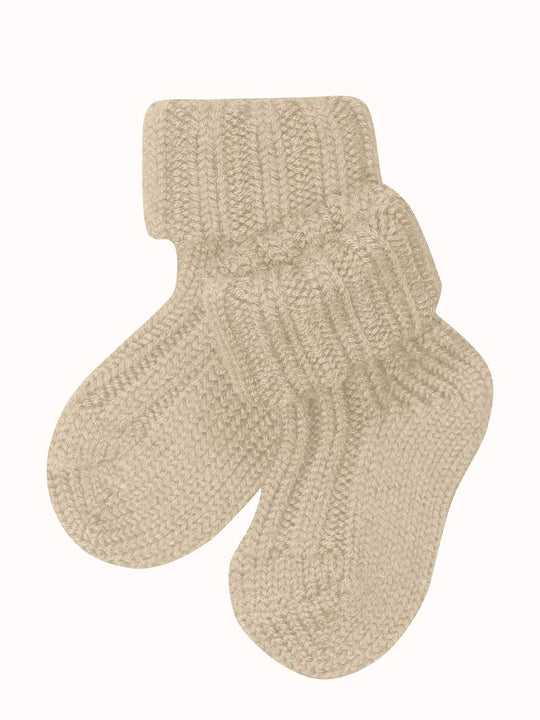 Baby Merino wool sock booties by falke cream #colour_cream