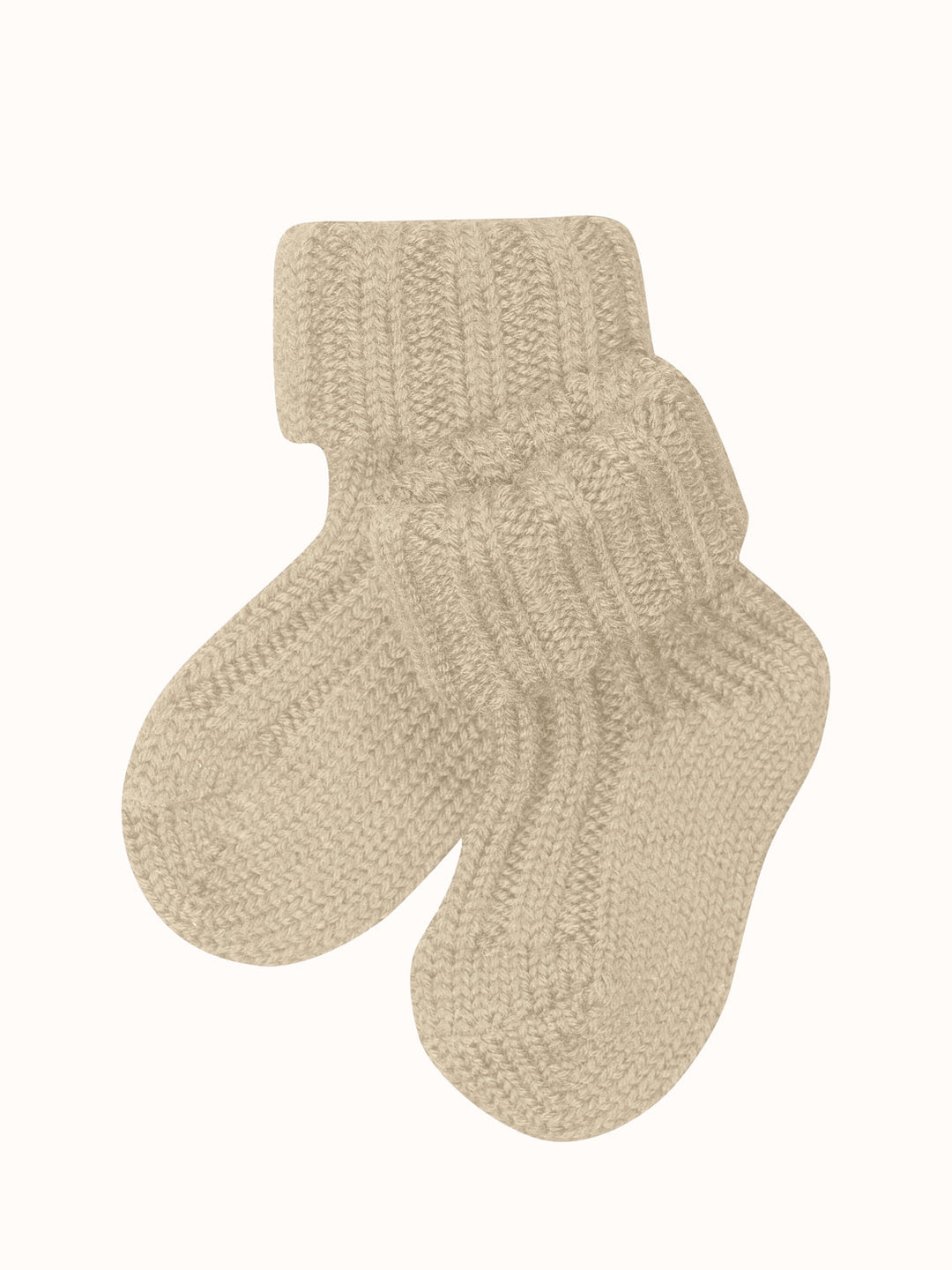 Baby Merino wool sock booties side by falke #colour_sand-melange