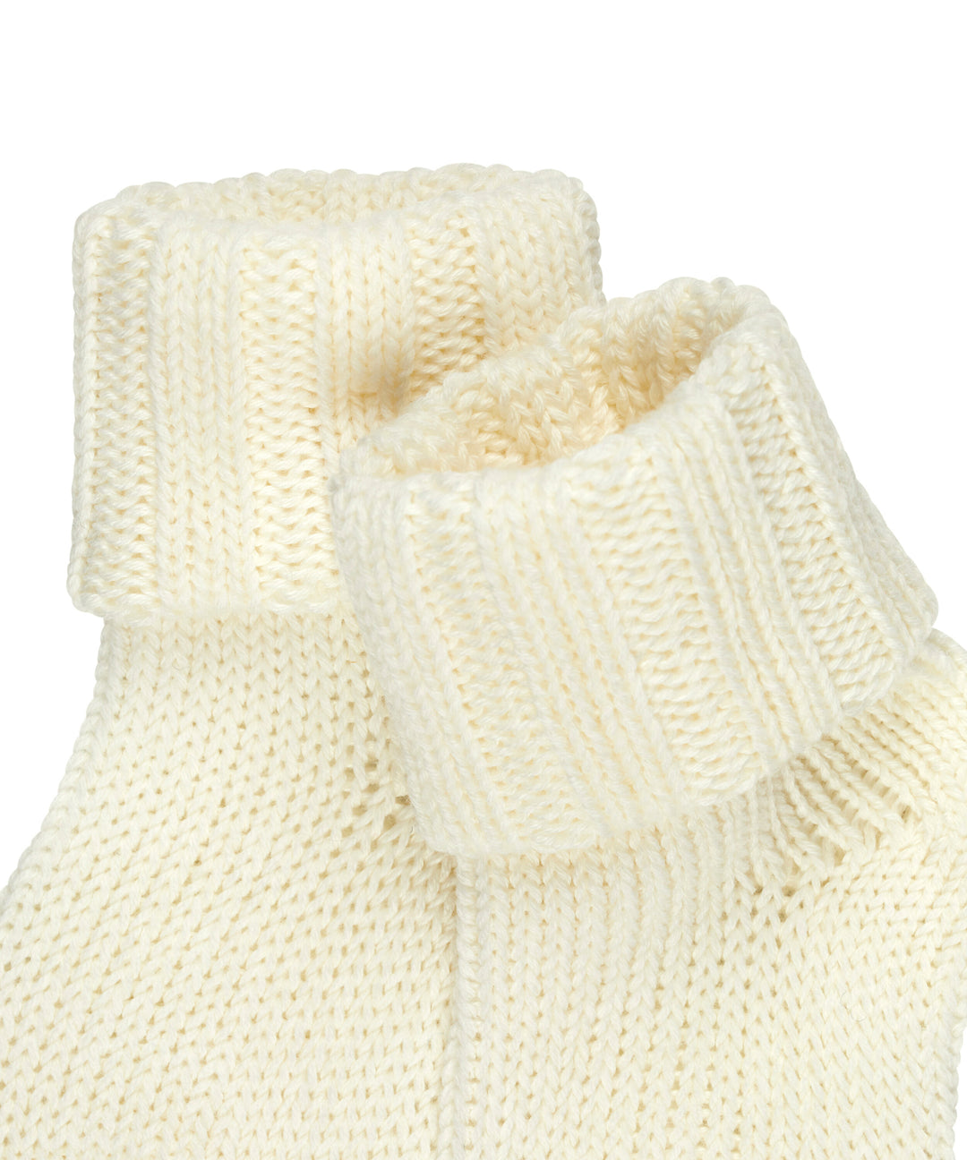 Baby Merino wool sock booties detail by falke #colour_off-white