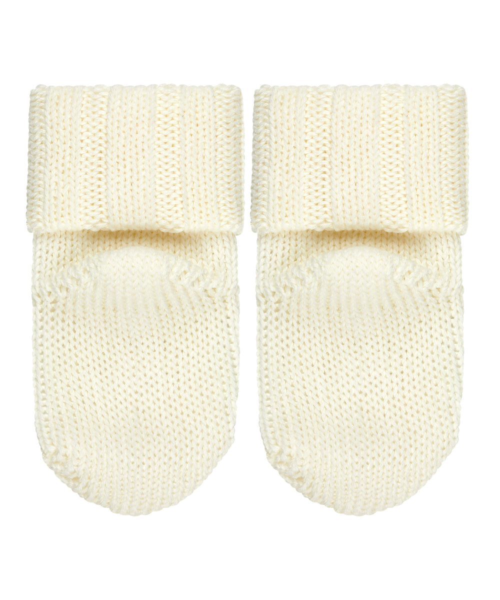 Baby Merino wool sock booties by falke  rear view #colour_off-white