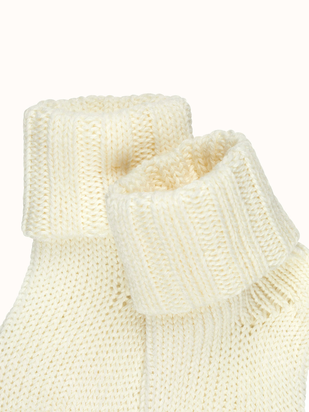 Baby Merino wool sock booties top by falke #colour_off-white