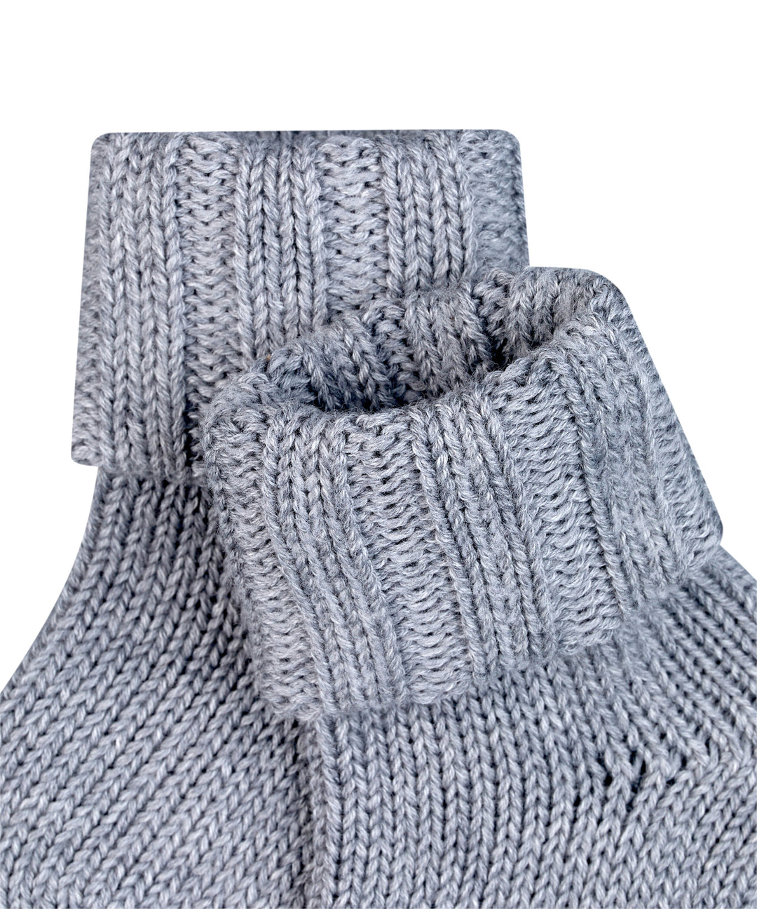 Baby Merino wool sock booties by falke  detail #colour_light-grey-melange