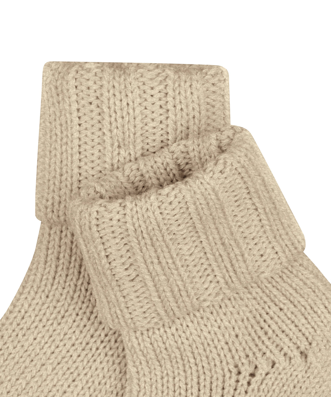 Baby Merino wool sock booties by falke detail #colour_sand-melange