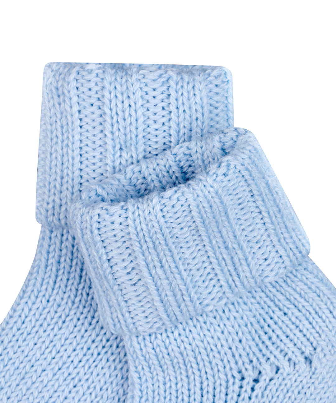 Baby Merino wool sock booties by falke  detail #colour_crystal-blue