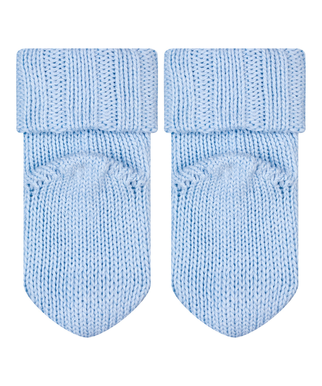 Baby Merino wool sock booties by falke rear view  #colour_crystal-blue